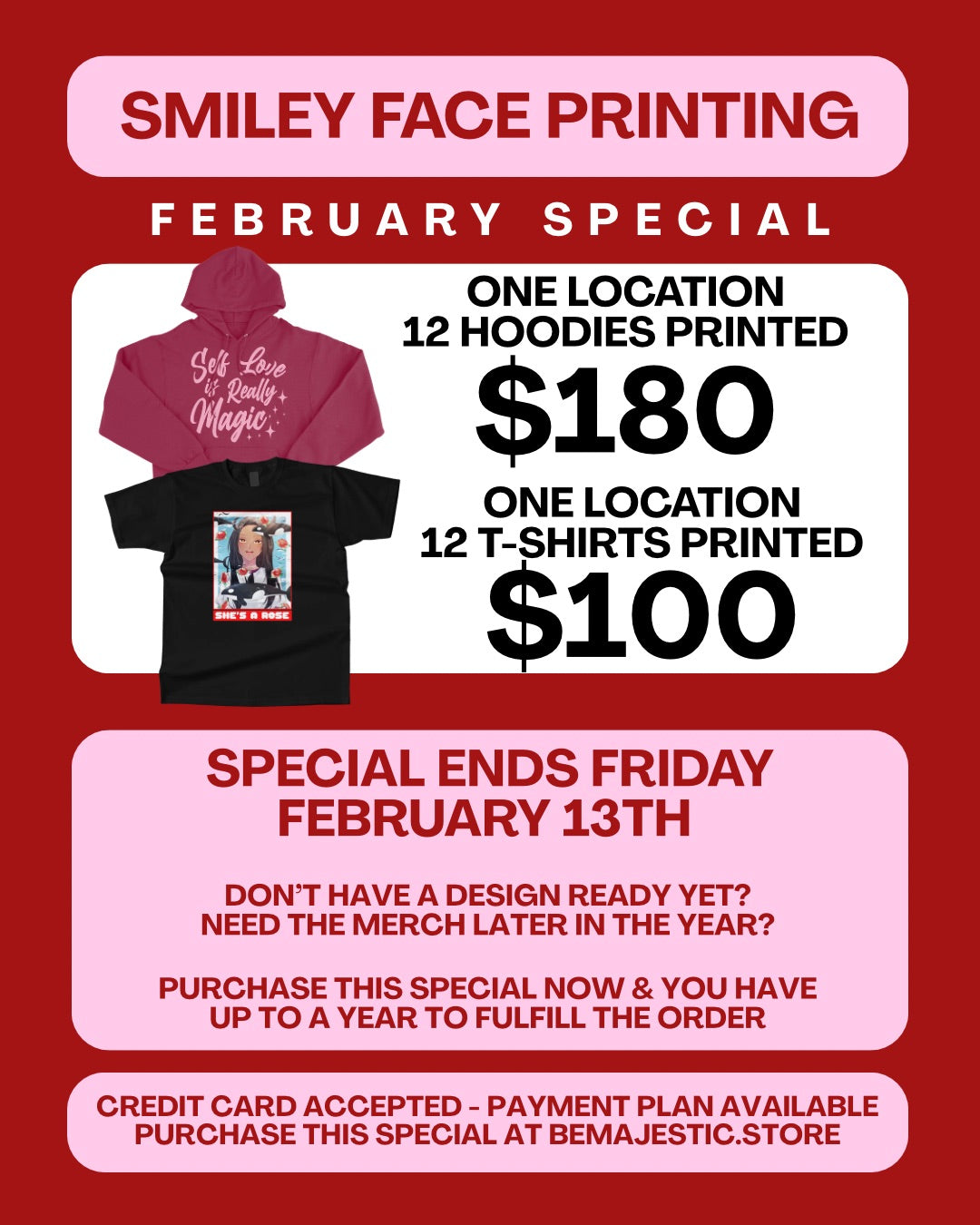 Smiley Face Printing – February Special