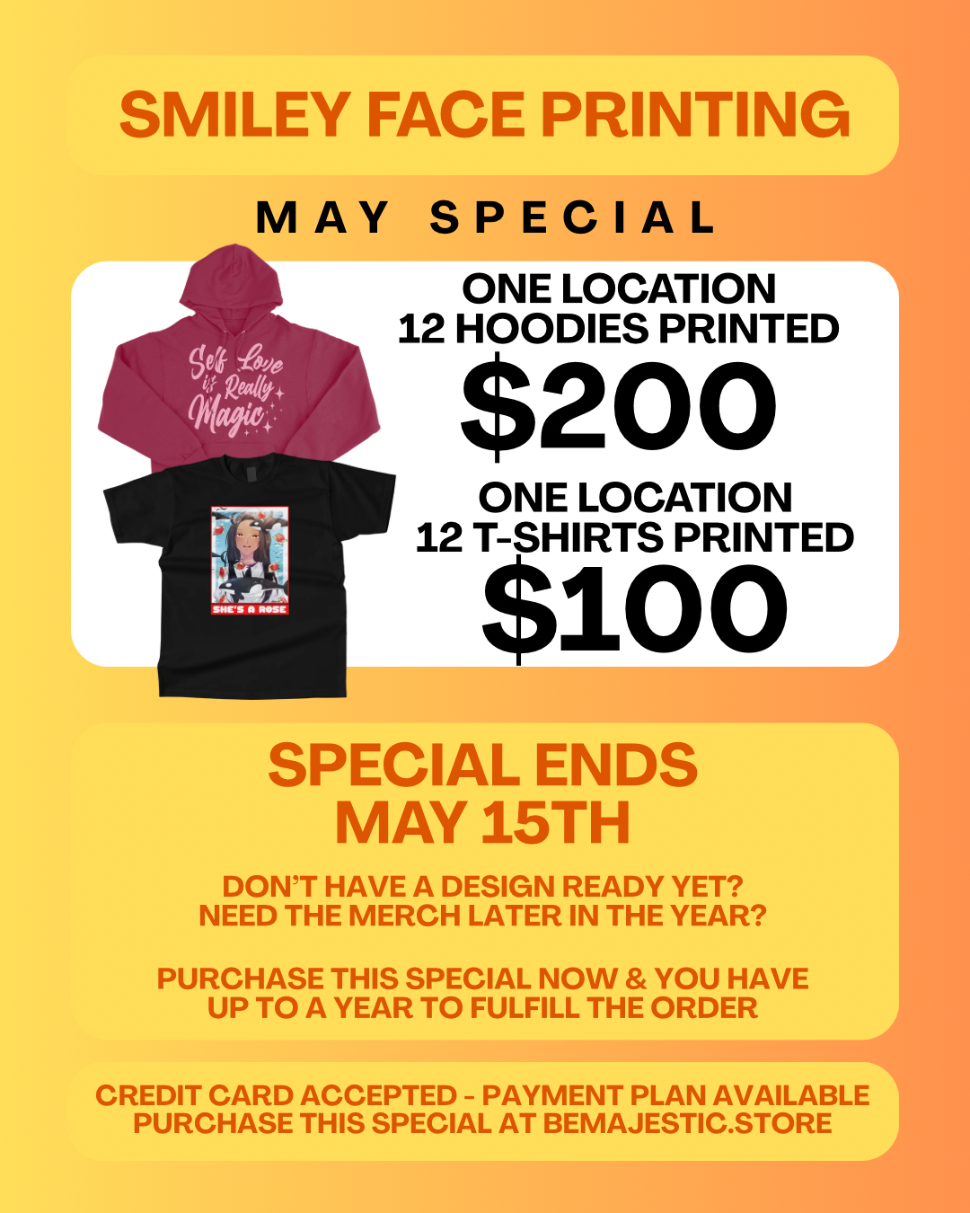 Smiley Face Printing – May Special