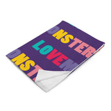 LOVEMONSTER Text Throw Blanket