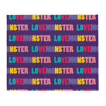 LOVEMONSTER Text Throw Blanket